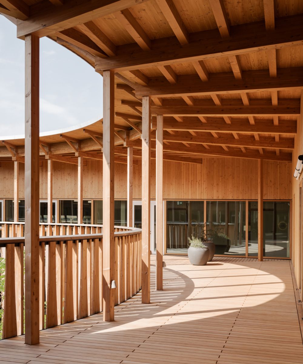 Nachhaltige Fassade: Douglasie für das neue KISPI – Kinderspital Zürich