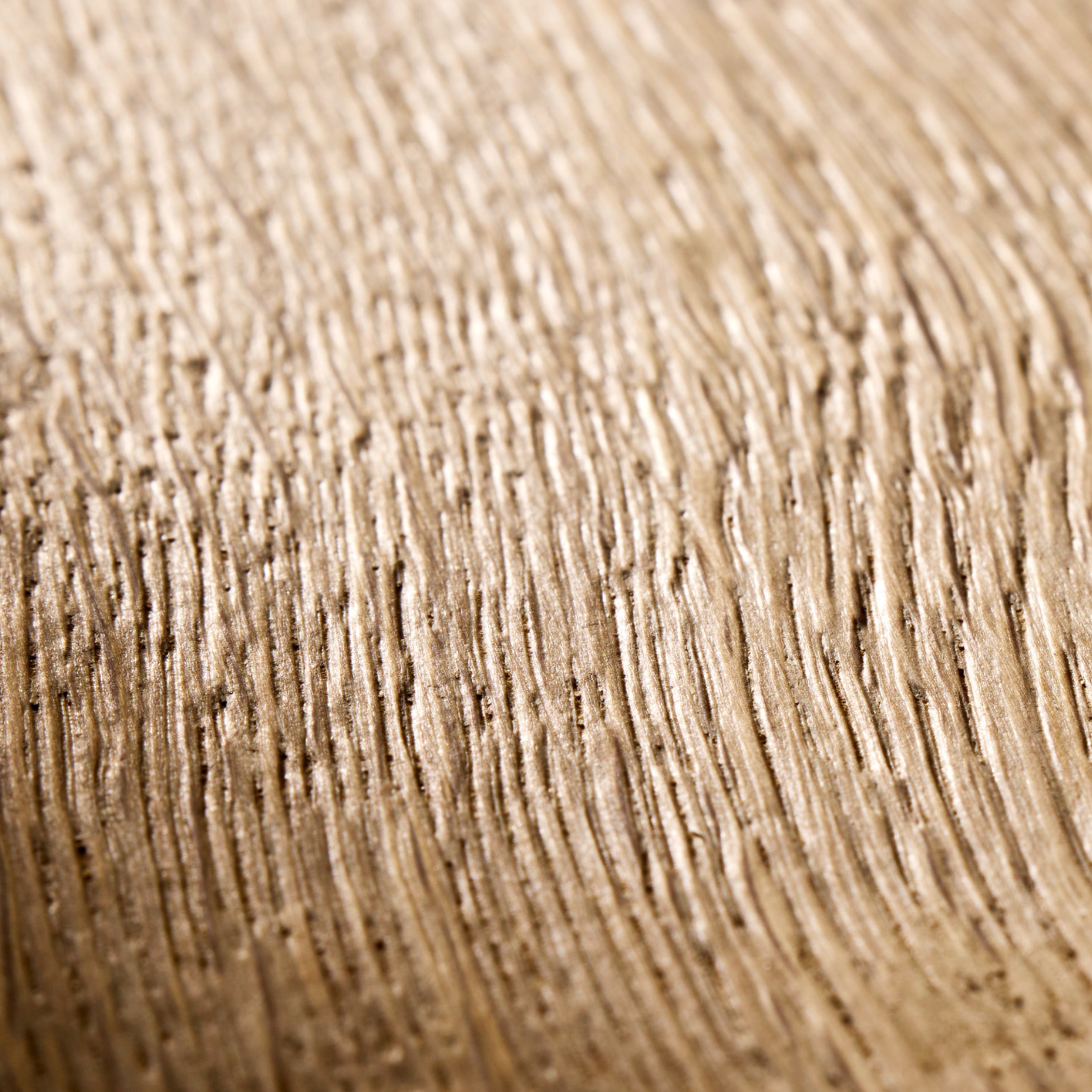 Close-up of an oak plank floor showing a distinct grain pattern and fine, natural brushing lines.