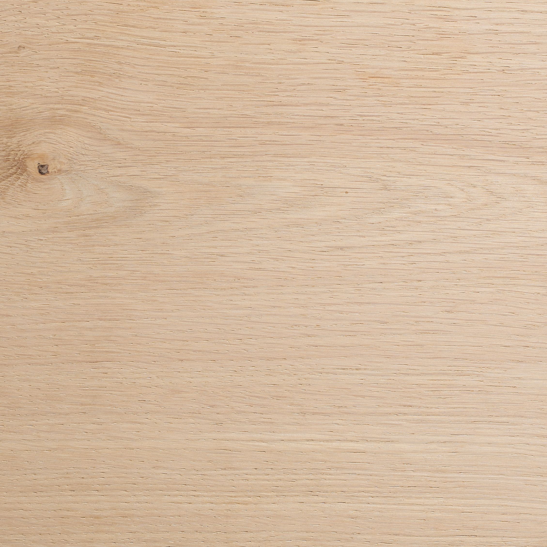 Oak wood surface with fine grain and a small knot.