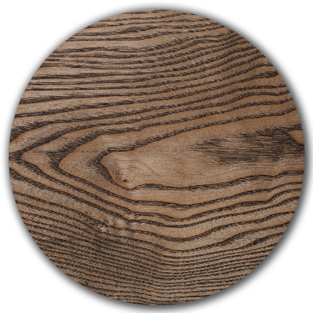 Esche-Holzboden, Oberfläche Öl Schwarz, tiefdunkler Ton der Esche mit markanter Maserung.