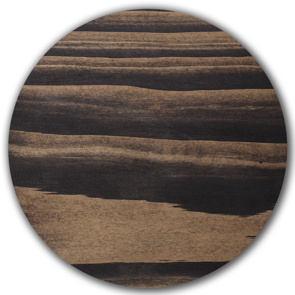 White fir wood floor finished with black oil, featuring a deep dark tone and pronounced grain.