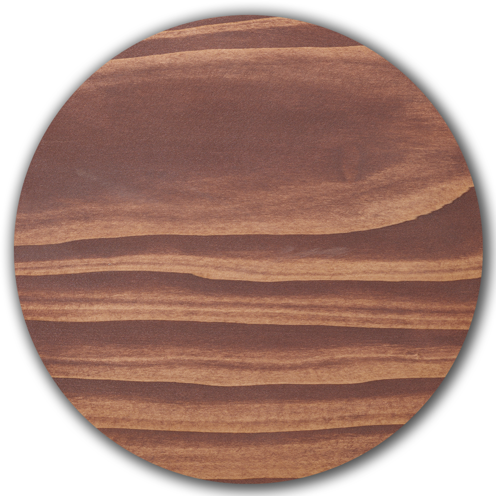 White fir wood floor finished with chocolate oil, featuring a warm brown tone and pronounced grain.