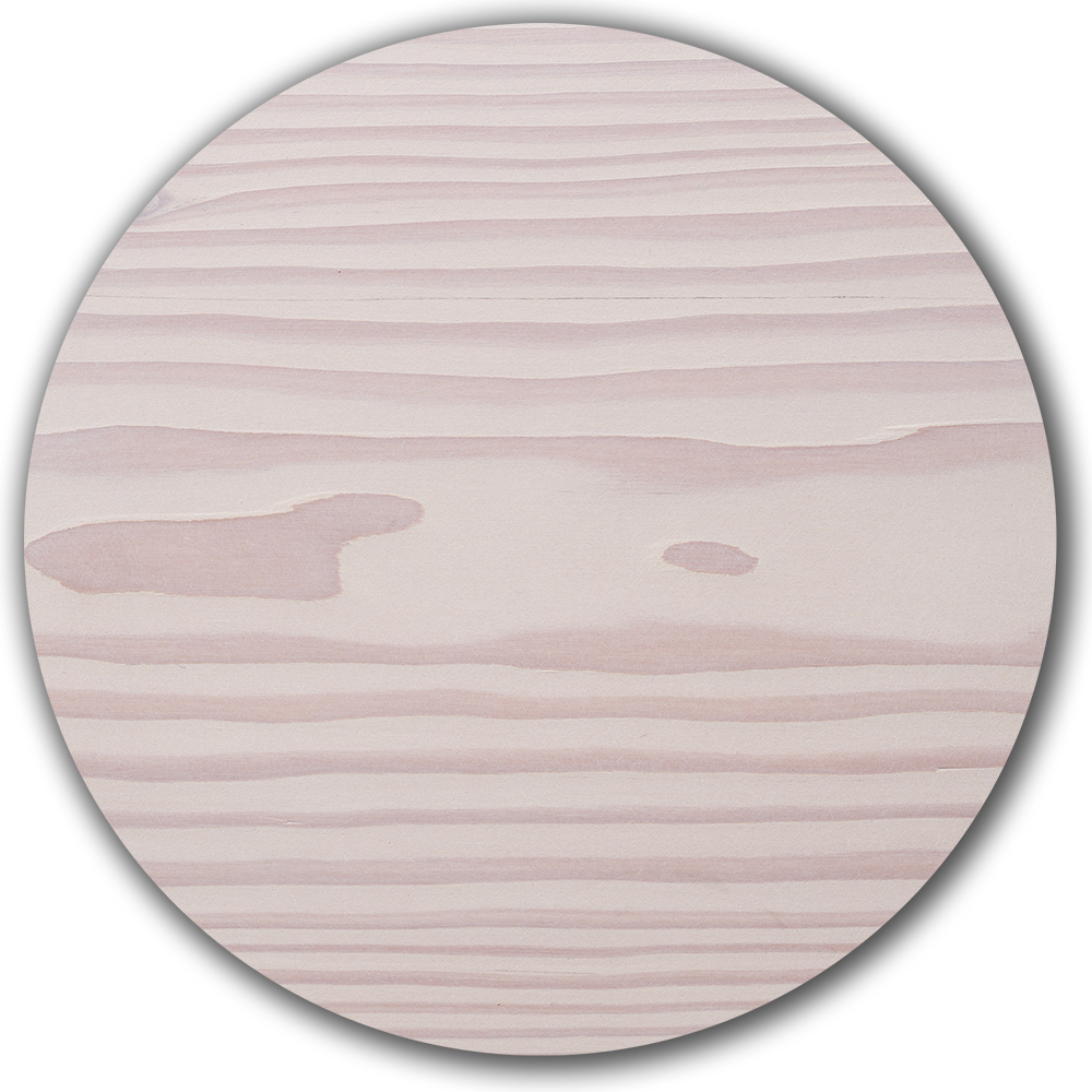 Plancher en Douglas, lessive extra blanc et huile extra blanc, ton clair avec reflet rougeâtre et veinage marqué